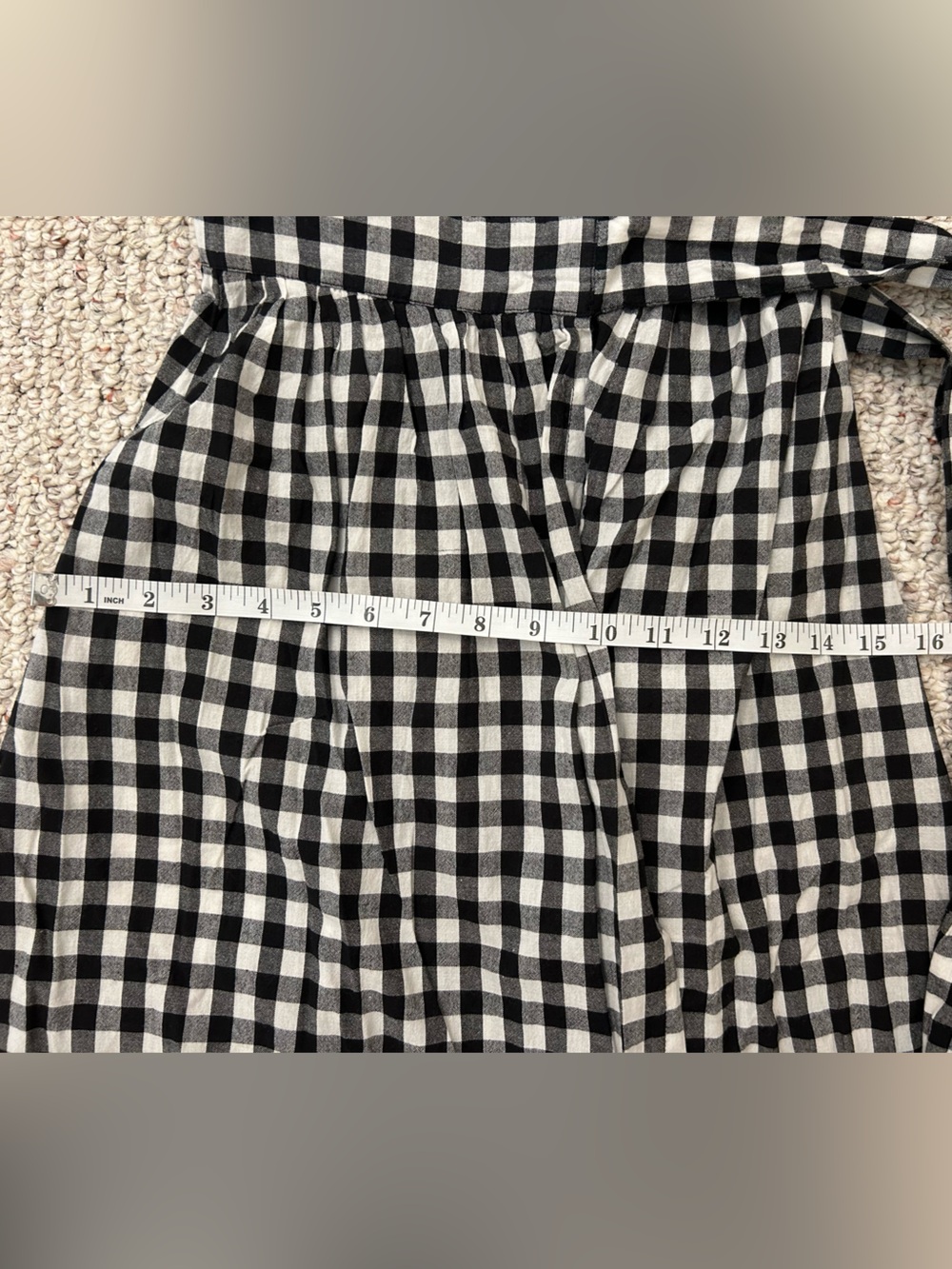 Sezane Marielle Dress - White / Black Gingham - US2 / FR34 - Picture 15 of 16